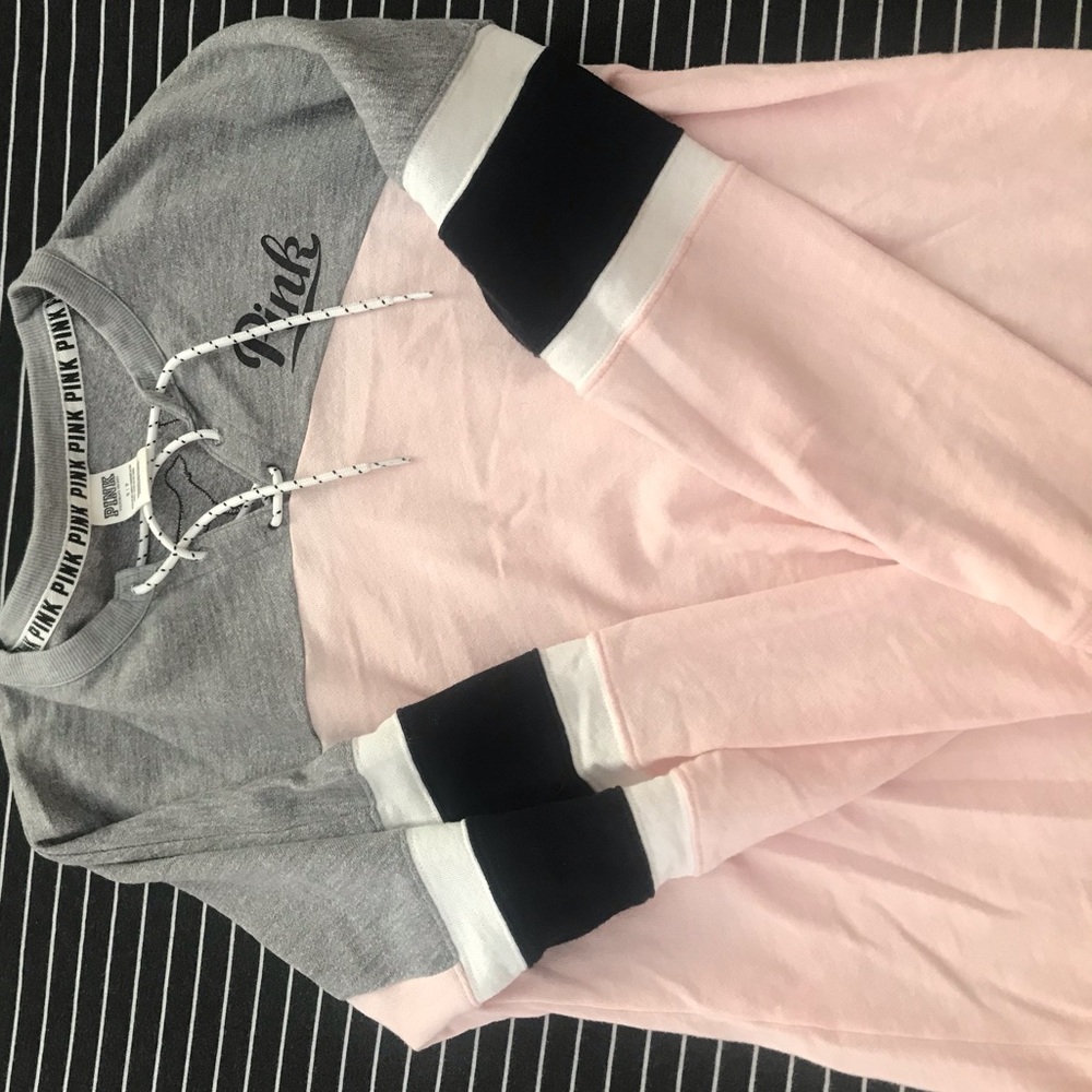 VS PINK lace-up pullover